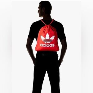 Adidas Originals Trefoil Sackpack Red-White- Media Safe lined pocket Unisex NWOT